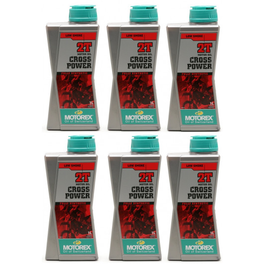 MOTOREX Cross Power 2T vollsynthetisches Motorrad Motoröl 6x 1l = 6 Liter