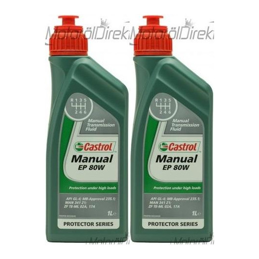 Castrol Manual EP 80W Schaltgetriebeöl 2x 1l = 2 Liter