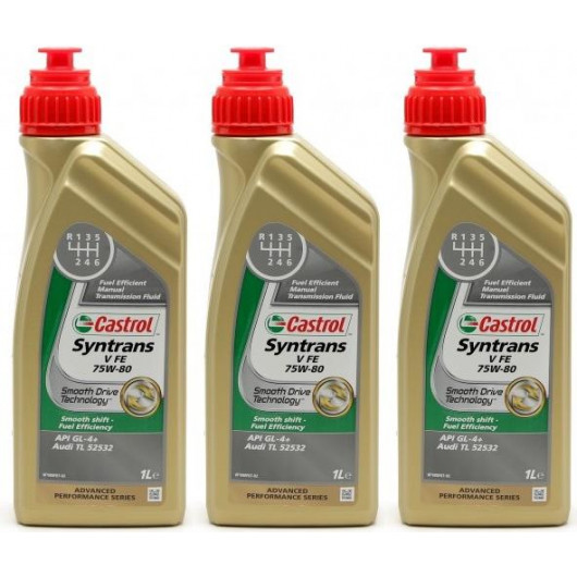 Castrol Transmax Manual V 75W-80 Schaltgetriebeöl 3x 1l = 3 Liter