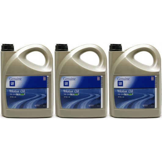 Original Genuine GM Opel 5W-30 dexos1 gen2 Longlife Motoröl 3x 5 = 15 Liter
