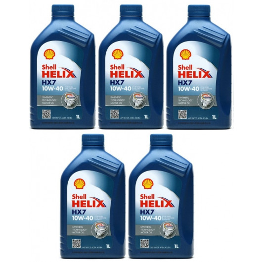 Shell Helix HX7 10W-40 Diesel & Benziner Motoröliter 5x 1l = 5 Liter