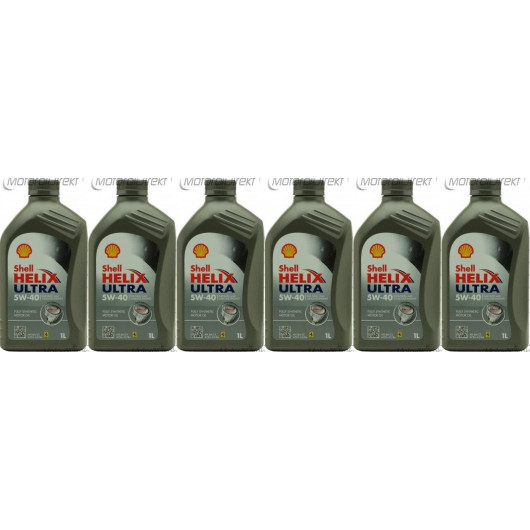 Shell Helix Ultra 5W-40 Motoröl 6x 1l = 6 Liter