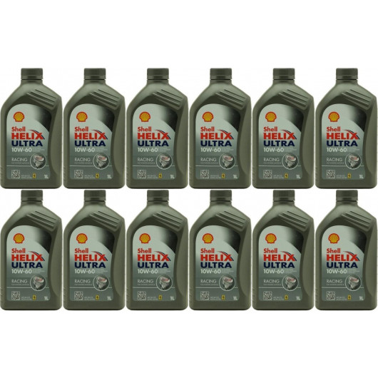Shell Helix Ultra Racing 10W-60 Motoröl 12x 1l = 12 Liter