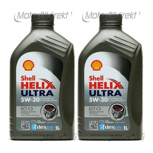 Shell Helix Ultra ECT C3 5W-30 PKW-Motoröl 2x 1l = 2 Liter