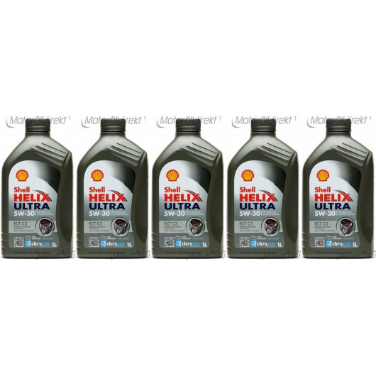Shell Helix Ultra ECT C3 5W-30 PKW-Motoröl 5x 1l = 5 Liter