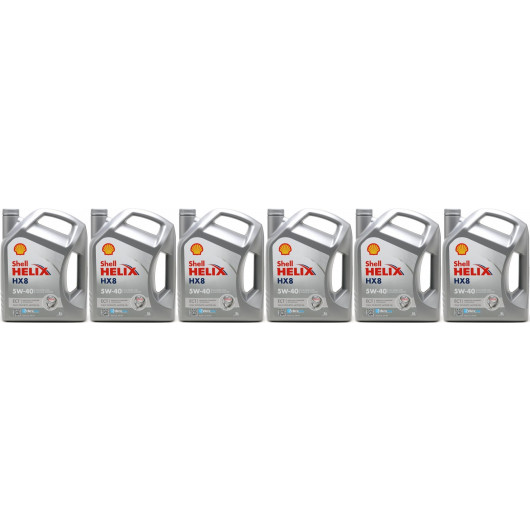 Shell Helix HX8 ECT 5W-40 Motoröl 6x 5 = 30 Liter