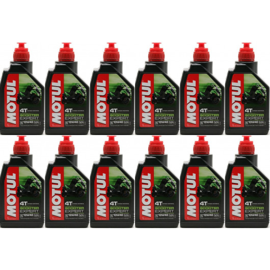 Motul Scooter Expert 4T 10W-40 MA Motorrad Motoröl 12x 1l = 12 Liter