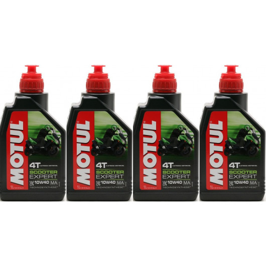 Motul Scooter Expert 4T 10W-40 MA Motorrad Motoröl 4x 1l = 4 Liter