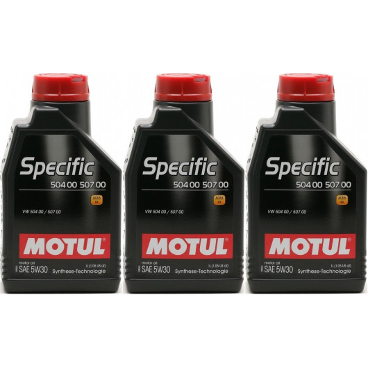 Motul Specific 5W-30 VW 504 00 - VW 507 00 Motoröl 3x 1l = 3 Liter