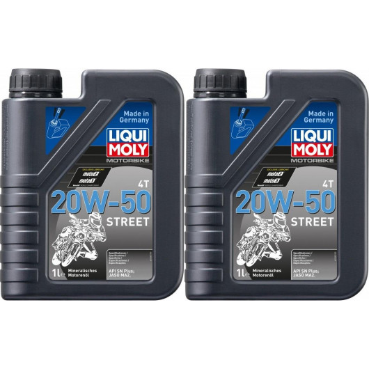 Liqui Moly 1500 Motorbike 4T 20W-50 Motorrad Motoröl Street 2x 1l = 2 Liter