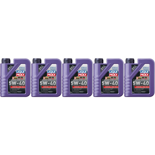 Liqui Moly 1306 Synthoil High Tech 5W-40 Motoröl 5x 1l = 5 Liter