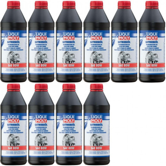 Liqui Moly 1020 Getriebeöl (GL4) SAE 80W 10x 1l = 10 Liter