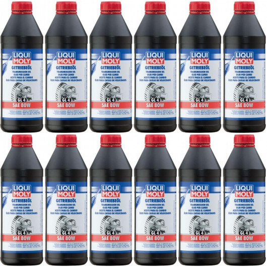 Liqui Moly 1020 Getriebeöl (GL4) SAE 80W 12x 1l = 12 Liter