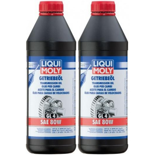 Liqui Moly 1020 Getriebeöl (GL4) SAE 80W 2x 1l = 2 Liter