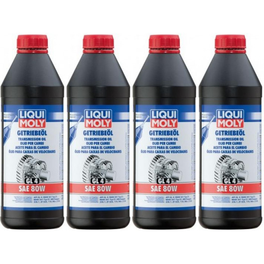 Liqui Moly 1020 Getriebeöl (GL4) SAE 80W 4x 1l = 4 Liter