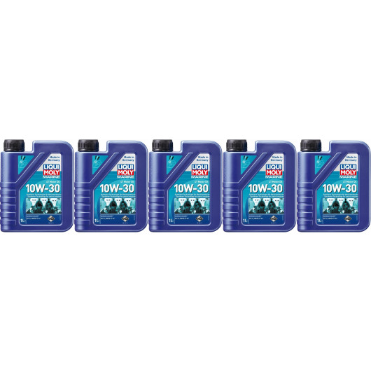 Liqui Moly 25022 Marine 4T Motor Oil 10W-30 5x 1l = 5 Liter