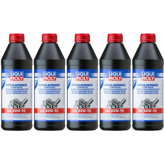 Liqui Moly 4406 Hypoid-Getriebeöl (GL5) SAE 80W-90 Flasche 5x 1l = 5 Liter