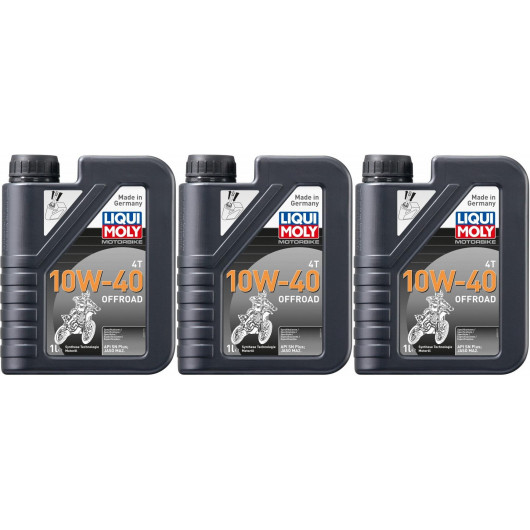 Liqui Moly 3055 Motorbike 4T 10W-40 Offroad Motoröl 3x 1l = 3 Liter