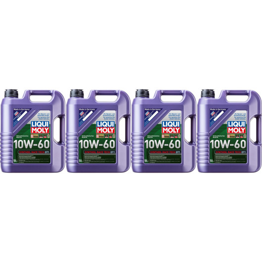 Liqui Moly 1391 Synthoil Race Tech GT1 10W-60 Motoröl 4x 5 = 20 Liter