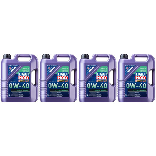 Liqui Moly 1361 Synthoil Energy 0W-40 Motoröl 4x 5 = 20 Liter