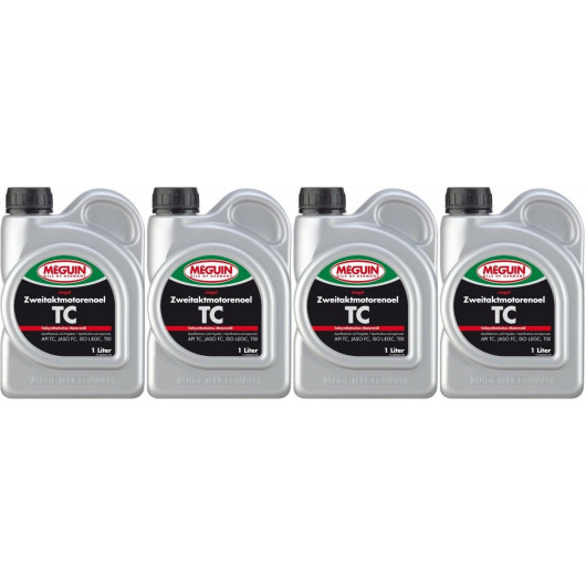 Meguin megol 9025 TC 2T teilsynthetisches Motorrad Motoröl 4x 1l = 4 Liter