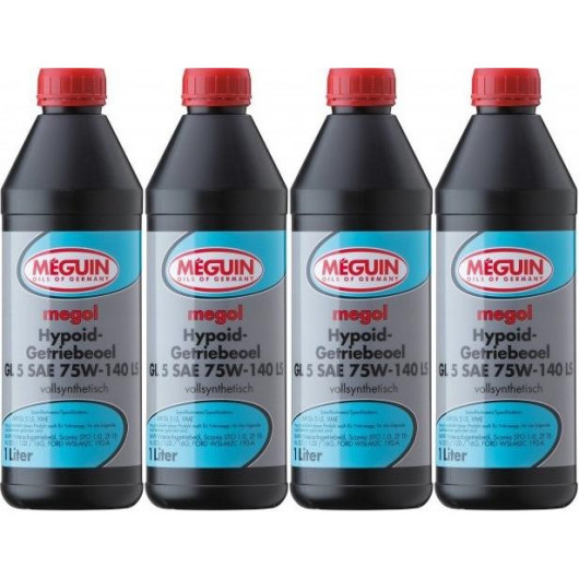 Meguin megol 3536 Hypoid-Getriebeoel GL5 SAE 75W-140 LS 4x 1l = 4 Liter