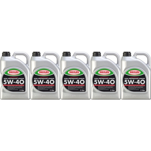 Meguin megol 6328 Motoröl Ultra Performance Longlife SAE 5W-40 5x 5 = 25 Liter