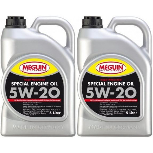 Meguin megol 9499 Motoröl Special Engine Oil SAE 5W-20 2x 5 = 10 Liter