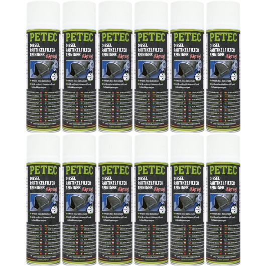 Petec Dieselpartikelfilterreiniger Spray 12x 400 Milliliter