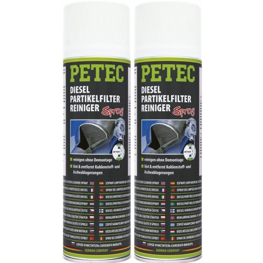 Petec Dieselpartikelfilterreiniger Spray 2x 400 Milliliter