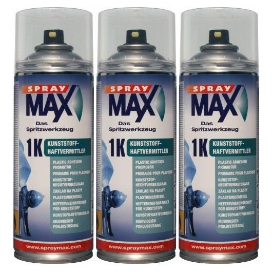 SprayMax 1K Kunststoff-Haftvermittler, 3x 400 Milliliter