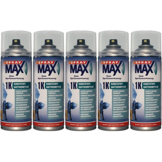SprayMax 1K Kunststoff-Haftvermittler, 5x 400 Milliliter