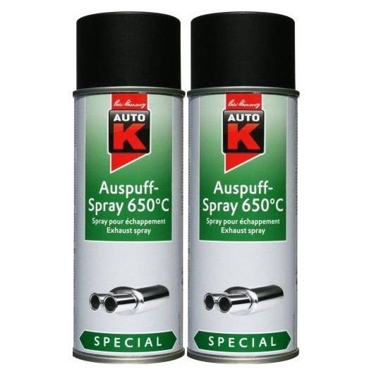 Auto-K Special Auspuffspray 650°C schwarz, 2x 400 Milliliter