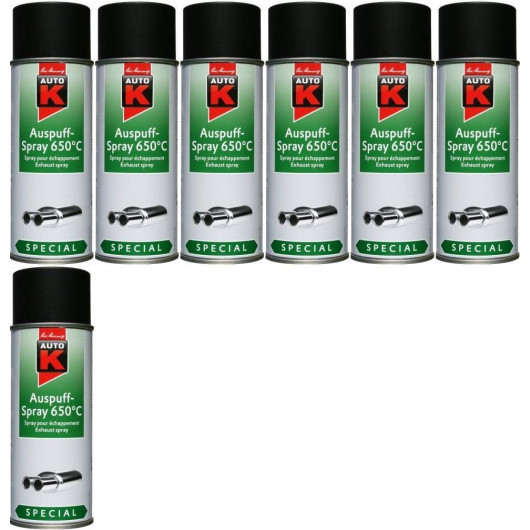 Auto-K Special Auspuffspray 650°C schwarz, 7x 400 Milliliter