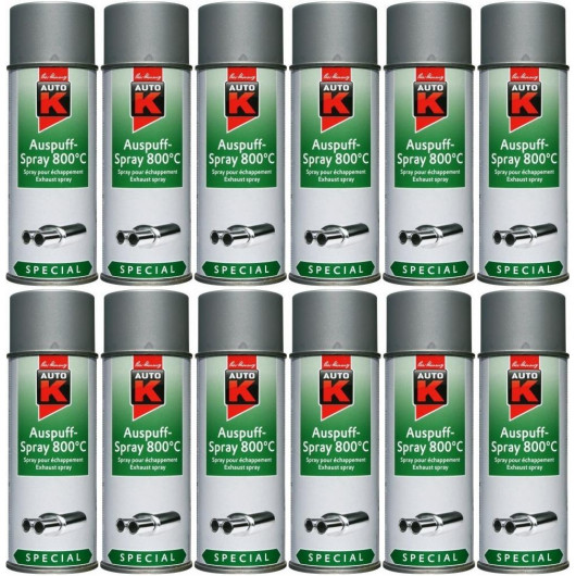 Auto-K Special Auspuffspray 800°C silber, 12x 400 Milliliter