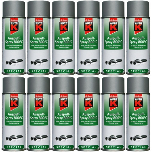 Auto-K Special Auspuffspray 800°C silber, 12x 400 Milliliter