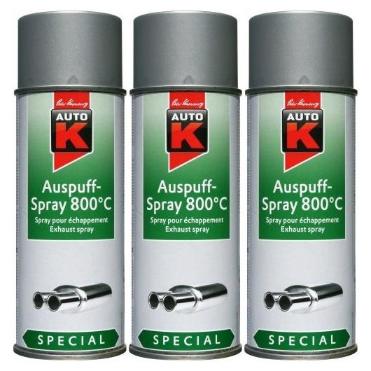 Auto-K Special Auspuffspray 800°C silber, 3x 400 Milliliter