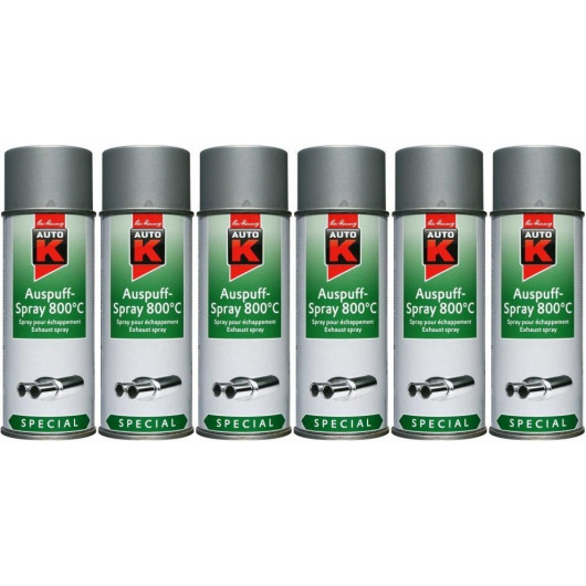 Auto-K Special Auspuffspray 800°C silber, 6x 400 Milliliter