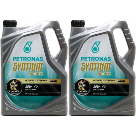 Petronas Syntium 800 EU 10W-40 Motoröl 2x 5 = 10 Liter