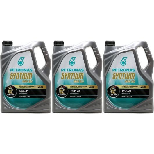 Petronas Syntium 800 EU 10W-40 Motoröl 3x 5 = 15 Liter