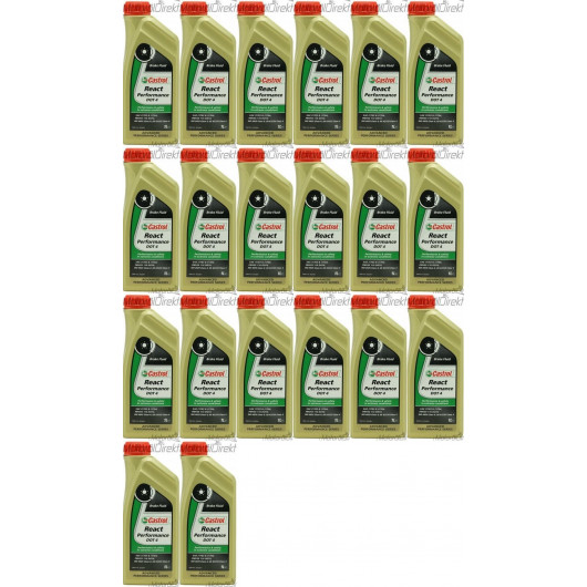 Castrol React Performance DOT 4 Bremsflüssigkeit 20x 1l = 20 Liter