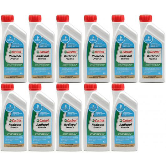 Castrol Radicool Premix Kühlerfrostschutz Fertigmischung 11x 1l = 11 Liter