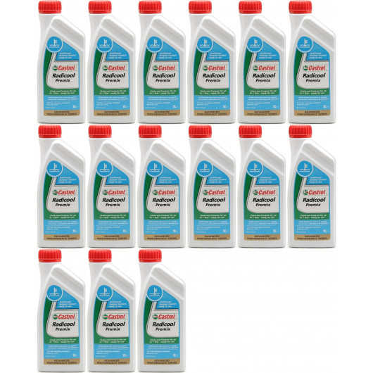Castrol Radicool Premix Kühlerfrostschutz Fertigmischung 15x 1l = 15 Liter