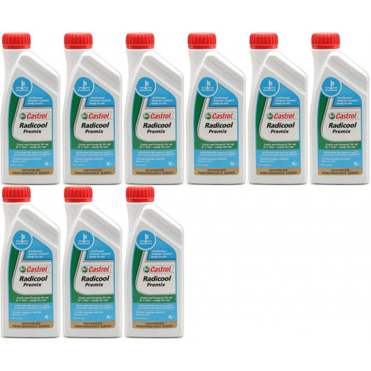 Castrol Radicool Premix Kühlerfrostschutz Fertigmischung 9x 1l = 9 Liter