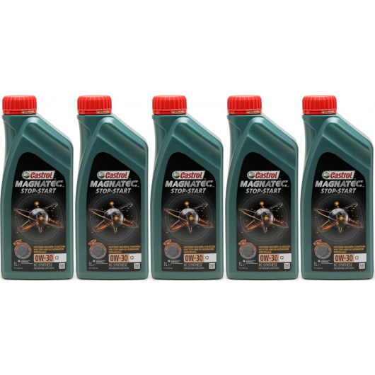 Castrol Magnatec Stop-Start C2 0W-30 Motoröl 5x 1l = 5 Liter