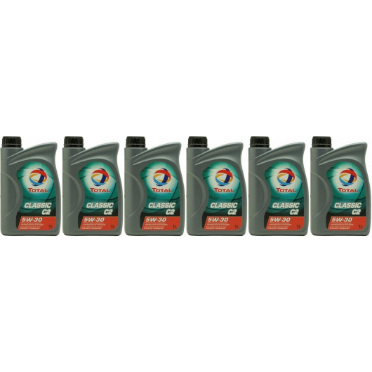 TOTAL Quartz Classic C2 5W-30 Motoröl 6x 1l = 6 Liter