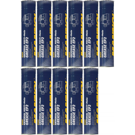 Mannol EP-2 Multi-MoS2 Grease Universalfett Fett Kartusche 11x 400 Gramm