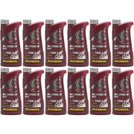 MANNOL Maxpower 4x4 75W-140 API GL 5 LS 12x 1l = 12 Liter