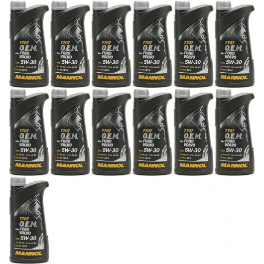 MANNOL 7707 O.E.M. 5W-30 Motoröl (Volvo/Ford) 13x 1l = 13 Liter