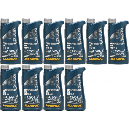 MANNOL Compressor Oil ISO 46 10x 1l = 10 Liter